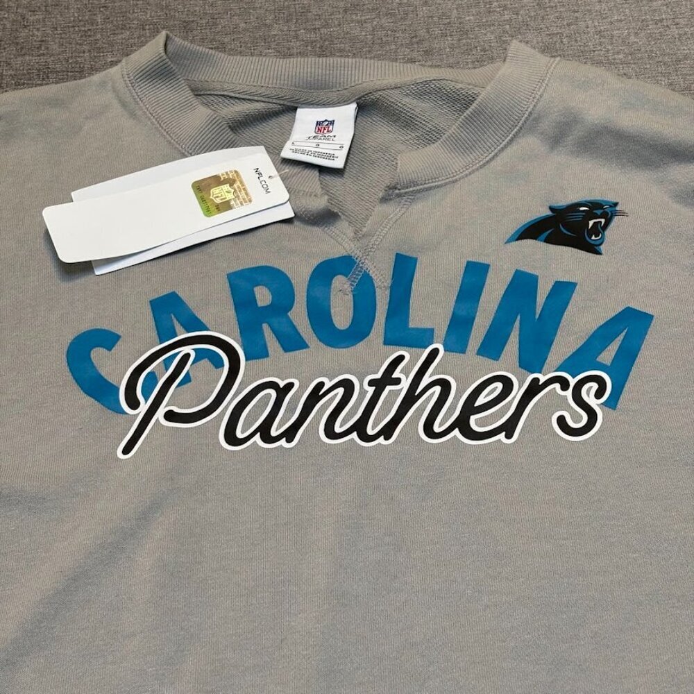 NFL Carolina Panthers Gray Sweat shirt, Large - Picture 3 of 5